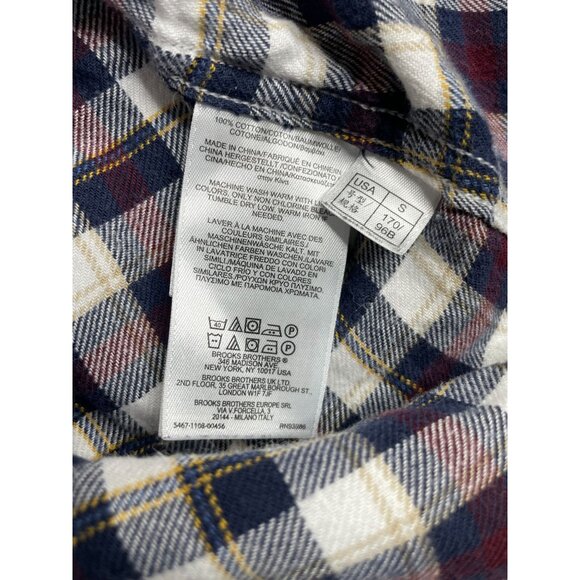Brooks Brothers Regent Plaid Long Sleeve Button Down size Small Blue/Red - Picture 3 of 6